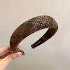 Estilo coreano retro de alta qualidade Xadrez alta Crânio top esponja headband outono e inverno Novo estilo Chanel elegante all-match headband para as mulheres