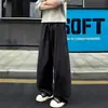 Pantalones casuales estilo americano para hombre, pantalones deportivos de pierna recta finos de verano, pantalones holgados de pierna ancha con caída relajada para hombre