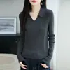 Nuevo suéter de lana de punto fino para otoño/invierno 2026 con cuello, mangas largas, corte ajustado y color liso, diseñado para ser una capa base versátil