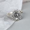 Nuevo concepto anillo retro de margarita de plata esterlina s925 Corea del Sur Dongdaemun envejecido ins moderno hip hop anillo abierto
