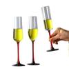 Conjunto de Taças de Champanhe Vermelhas e Pretas em Estilo Europeu Criativo Copo de Cristal Taça de Vinho Tinto Cálice Par de Taças de Coquetel de Bar
