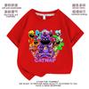 Bichinhos Sorridentes Animais Pequenos Sorridentes Roupas de Gato Sonolento Camiseta de Algodão Manga Curta Gola Redonda de Verão para Crianças