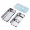 Caja de almacenamiento de alimentos de acero inoxidable 304 de marca transfronteriza, lonchera, caja de almacenamiento sellada para refrigerador, lonchera compartimentada