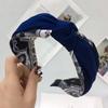 Atacado Nova tiara Coreia do Sul cor contrastante grampo de cabelo com nó central estilo coreano borda larga tiara antiderrapante acessórios de cabelo atacado