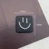 Linda Estrella Puntiaguda Marrón Cuadrada Aleación Sonriente Accesorios Joker Diamante DIY Hebilla de Zapato Accesorios para el Cabello Material para Funda de Teléfono Móvil
