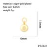 Línea Simple Geométrico Cobre Chapado en Oro Micro-incrustado Zirconia Estrella Pirámide Hecho a Mano DIY Accesorios para Colgantes