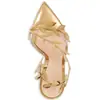 Sandalias de Tacón Alto Dropshipping del Fabricante, Sandalias de Tacón Alto con Ramas Doradas y Hoja de Jade, Sandalias Doradas de Tacón Alto de Punta Fina Antideslizantes