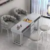 Mesa y Silla para Manicura Estilo Crema, Estación de Manicura Individual/Doble Estilo Japonés, Lujo Ligero, Mesa para Manicura de Salón de Uñas de Moda Estilo Ins
