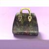 Mini bolsa de pedra de cristal natural bolsa multimaterial pingente ins bolsa de vento faça você mesmo peças gravadas atacado