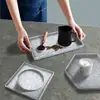 Molde de Resina de Cristal DIY de Amapola, Varias Bandejas para Uso Doméstico, Bandeja Rectangular para Colocar Vasos y Frutas