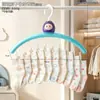 Cabide de roupas em formato de berinjela de desenho animado, varal forte e personalizado com vários clipes para varanda, adequado para secar e guardar roupas íntimas e meias
