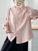 Camisa Top Casual de Manga Larga con Cuello Alto de Borde de Hongo Negro para Mujer, Nueva Versátil de Primavera Otoño, Cárdigan, Chaqueta Pequeña, Versátil, Adelgazante