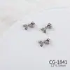 Popular Estilo de Lujo Accesible Mariposa Manicura Joyería de Circonita Perla Estéreo Exquisita Incrustada Pajarita Accesorios para Uñas
