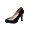 Zapatos Formales Negros de Tacón Alto Otoño 2026 Zapatos Profesionales Zapatos de Trabajo para Mujer Zapatos de Piel Tacón Medio Tacones de Aguja Zapatos de Auxiliar de Vuelo Tacón Grueso