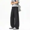 2026 Verano Nuevos Pantalones Casuales Rayados Estilo Old Money para Hombre Modernos Holgados con Cordón Caída Pierna Recta Pantalones de Hombre