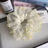 Lazo para el pelo plisado floral de hortensia de burbujas arcoíris dulce coreano Lazo para el pelo francés suave de alta gama Accesorios para el pelo