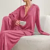 Conjunto de Duas Peças com Manga Longa e Calça Longa Respirável Confortável Amigo da Pele Outono/Inverno Homewear 2026 Homewear de Toque Europeu/Americano de Alta Qualidade Atacado