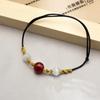 Nuevo gorro de ágata rojo natural para la melancolía, pulsera de pareja con cuentas redondas, compatible con detección, transmisión en vivo, canalización, regalo de bienestar