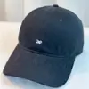 Boné de Baseball Simples de Alta Qualidade com Bordado de Letra para Mulheres 2025 Novo Estilo Coreano Chapéu Azul Marinho com Acabamento de Luxo