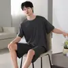 2026 Nuevo Pijama de Verano para Hombre Modal Delgado Manga Corta Shorts Sensación Fresca de Verano Ropa para el Hogar Conjunto de Tallas Grandes