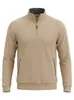 Suéter Jacquard con Media Cremallera y Bolsillo Oculto para Hombre Transfronterizo Amazon Primavera y Otoño Color Sólido Talla Europea Sudadera Casual