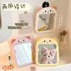Espejo de maquillaje portátil con dibujos animados para colgar en la pared, espejo de tocador para el hogar, de escritorio para niños, espejo plegable para estudiantes y niñas.