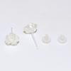 Elegantes pendientes de flores estilo coreano con diseño de nicho para mujer, con agujeros para las orejas, bonitos y frescos pendientes de rosa.