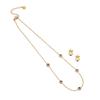 [Bingmeng] Collar sencillo de turquesa perla con flor de palma, joyería de acero inoxidable, traje de joyería europea y americana N079