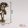 Adorno de Pino y Grulla de Latón de Bienvenida, Mascota de Té, Manualidad para Oficina en Casa, Decoración de Regalo, Adorno de Cobre