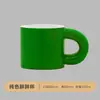 Taza de Agua de Cerámica con Alto Valor Estético, Taza Gordita Linda, Taza de Café con Asa Grande, Artículo de Regalo con Patrones Impresos y Logo Personalizado
