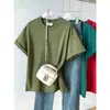 Camiseta Gris de Manga Corta, Tejido Pesado de Algodón Puro, Color Gris Claro, Lisa, Cuello Redondo, Sencilla y Versátil, Corte Regular de Hombro, Top Unisex de Verano