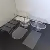 Centro de Mesa para Postres de Acrílico Bandeja para Pastel de Boda Soporte de Exhibición Soporte para Pasteles de Té de la Tarde Mesa para Descanso de Té de Buffet Frío