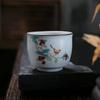 Juego de té de kung fu Moon White Ru Kiln, taza de té, taza maestra personal, taza individual antigua, película de apertura de cerámica, puede levantar la taza de té, caja de regalo