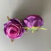 Pintura al óleo simulación retro cabeza de rosa 8cm tocado hecho a mano pasador sombrero de estudiante flor artificial diy cabeza de flor artificial flor de tela de seda tridimensional