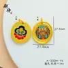 Esperando accesorios DIY de oro francés antiguo de Vietnam Zakilam Huang Caishen diamante Guanyin colgante redondo de boutique
