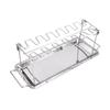Estante Plegable de Acero Inoxidable para Patas de Pollo Parrilla de Barbacoa Multifuncional Plato Portátil para Barbacoa al Aire Libre Estante para Hornear Alitas de Pollo