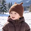 Chapéu de Lã para Bebê Outono e Inverno Super Fofo Bola de Pelo Pequeno Tentáculo Chapéu Pulôver Chapéu de Tricô para Bebê Recém-nascido Inverno