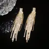 Pendientes de Borla Super Brillantes con Diamantes Incrustados de Aguja Plateada Moda de Nicho Versátiles Pendientes de Lujo Ligero Pendientes de Alto Temperamento para Mujeres Venta al por Mayor