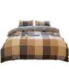 Juego de ropa de cama fresco y sencillo de cuatro piezas cuidadosamente seleccionado, funda de edredón de verano, juego de tres piezas para dormitorio de estudiante, ropa de cama de dibujos animados de una pieza