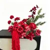 Arreglos Florales de Boda para Sala de Estar, Dormitorio, Mesita de Noche, Flores Artificiales, Jarrones de Mesa para Habitación de Boda, Decoración para la Mesa de Firma