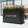 Caja de Flores para Exterior Acero Inoxidable Caja de Plantación Macetero para Exterior Hierro Forjado Placa Galvanizada Valla de Partición Cuadrado Barandilla para Patio