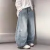 Calças jeans estilosas e descoladas de outono para meninos, nova coleção 2026, estilos de primavera e outono, calças de perna larga para crianças mais velhas, calças de outono da moda
