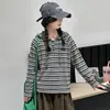 Conjunto de Otoño para Niñas 2026 Nuevo Conjunto de Dos Piezas con Sudadera de Rayas de Manga Larga y Pantalones Cargo Ropa de Otoño para Niños