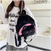 2025 Nueva Mochila de Peluche de Conejo Linda Multifuncional Gran Capacidad Cruzada Ligera Bolsa Pequeña de Invierno