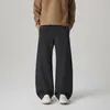 2026 Novas Calças de Moletom Texturizadas Retro Americanas Versáteis da Moda para Homens, Retas de Perna Larga, Esportivas, à Prova de Vento, com Caimento, Casuais
