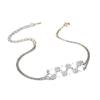 Pulsera Panal de Plata Esterlina para Mujer Nueva Pulsera Panal con Incrustaciones de Diamantes Chapada en Oro Real de 14K Pulsera Rómbica Cuadrada Pequeña de Alta Gama