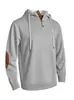 Moletom Casual Masculino Europeu e Americano Amazon Cross-Border Composto Solto Cor Sólida Com Capuz Bordado Esportivo Engrossado Outono e Inverno