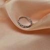 Anillo geométrico simple anillo entrelazado tamaño de apertura acero inoxidable acero inmarcesible anillo cuadrado para mujer