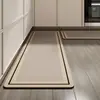 Tapete de Chão de Lama Diatomácea Estilo Simples Transfronteiriço Tapete de Chão Doméstico para Cozinha Tapete de Pé Absorvente de Água Antiderrapante Resistente à Sujeira Fácil de Limpar