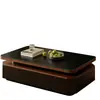 Mesa de centro de madeira maciça estilo usado combinação de gabinete de TV sala de estar casa apartamento pequeno retangular simples luxo leve sensação de alta qualidade